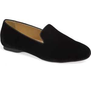 Birdies Black Velvet Loafers Size 6